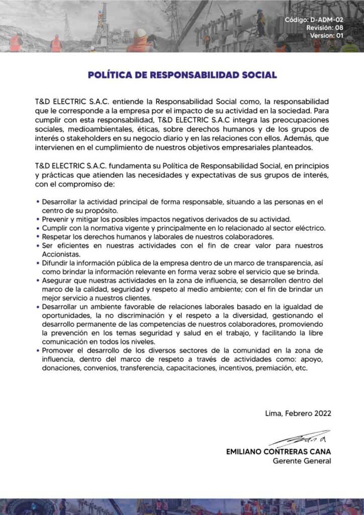 politica responsabilidad social
