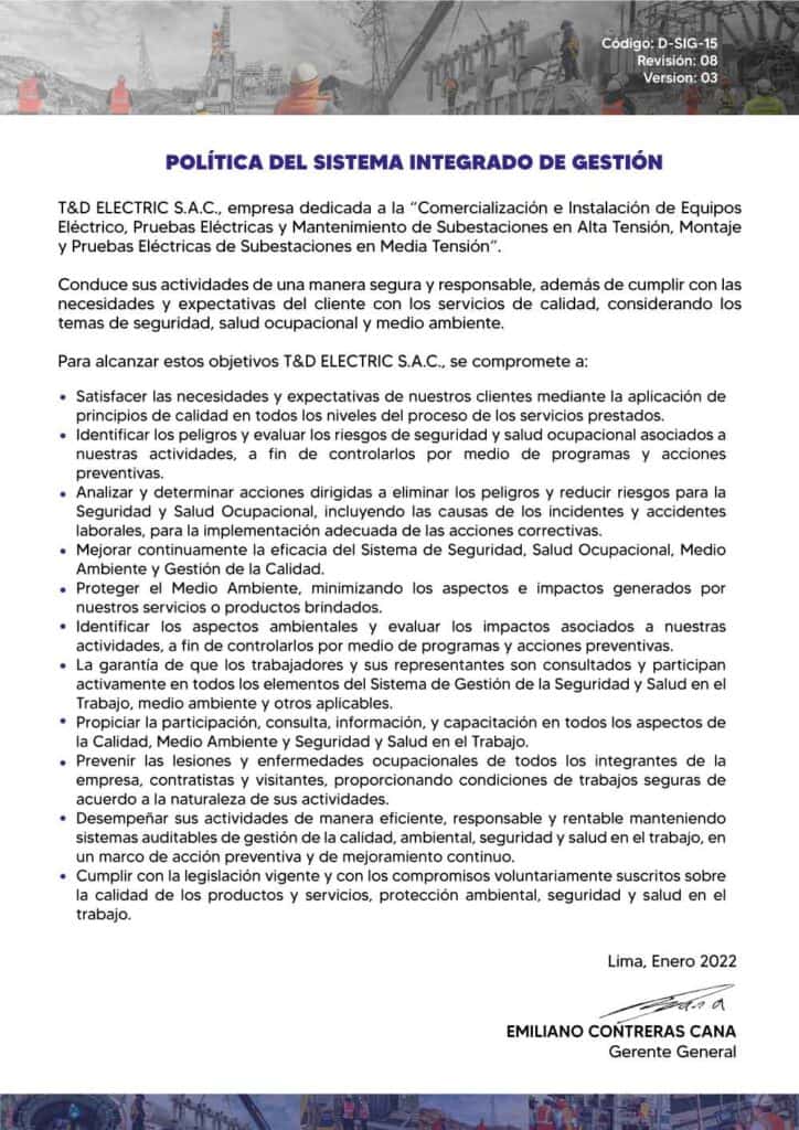 politica sistema gestion